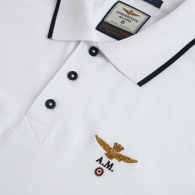 Vyriški polo marškinėliai Aeronautica Militare 262PO1308UP00082 Polo off white 3