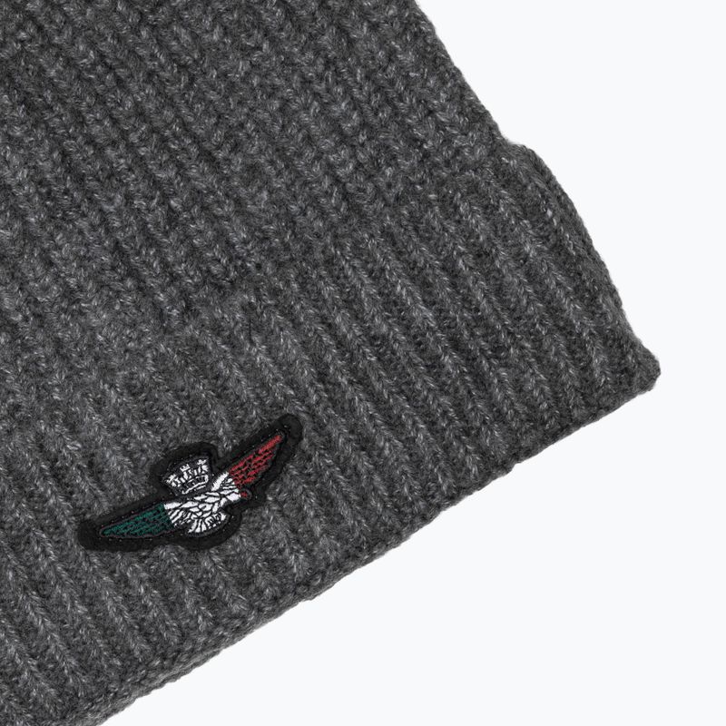 Vyriška žieminė kepurė Czapka Aeronautica Militare 262CU0034UL00451 grigio scuro melange 3