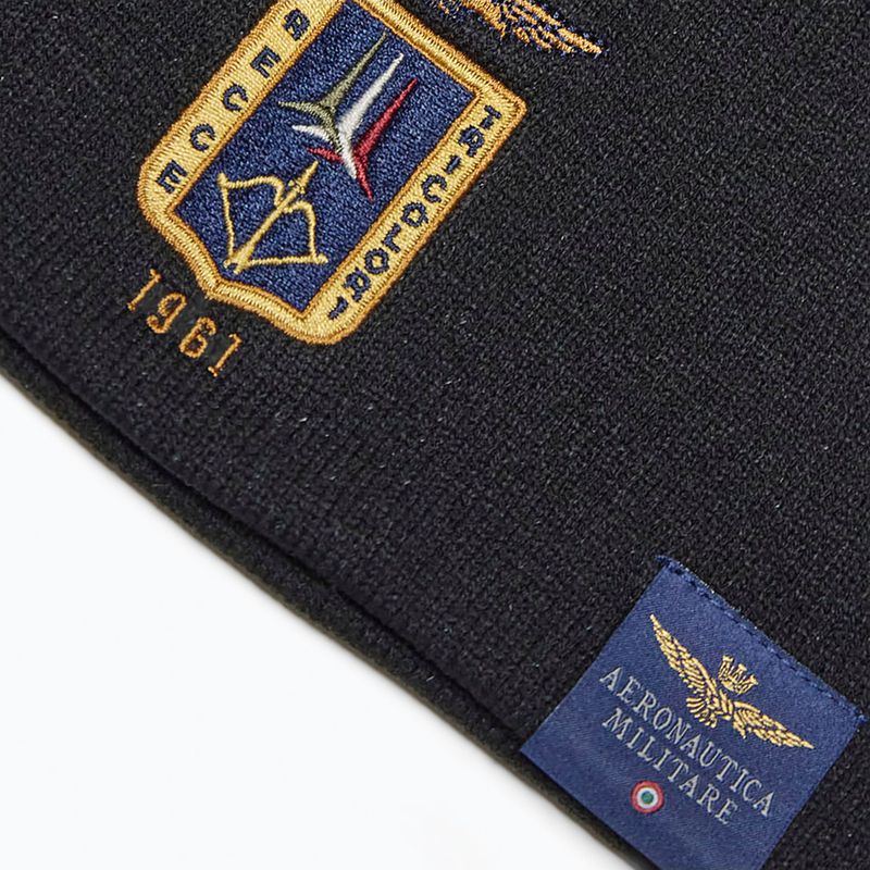 Vyriška žieminė kepurė Czapka Aeronautica Militare 262CU0092UL00450 jet black 3