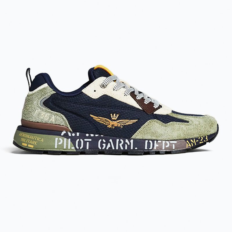 Vyriški batai Buty Aeronautica Militare 262SC0276UCT03546 Furry verde/blu