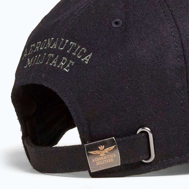 Vyriška kepurė su snapeliu Czapka Aeronautica Militare 262HA1085UCT02333 jet black 4