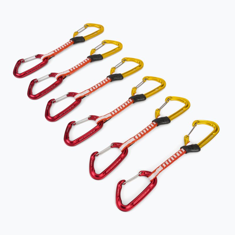 Climbing Technology Fly-Weight EVO laipiojimo raiškos priemonės 6 vnt. 12 cm raudona/geltona 2E692FOC0SCTSTP