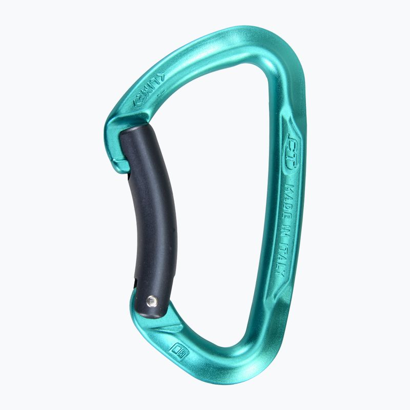 Laipiojimo karabinas Climbing Technology Lime B gray/blue marine