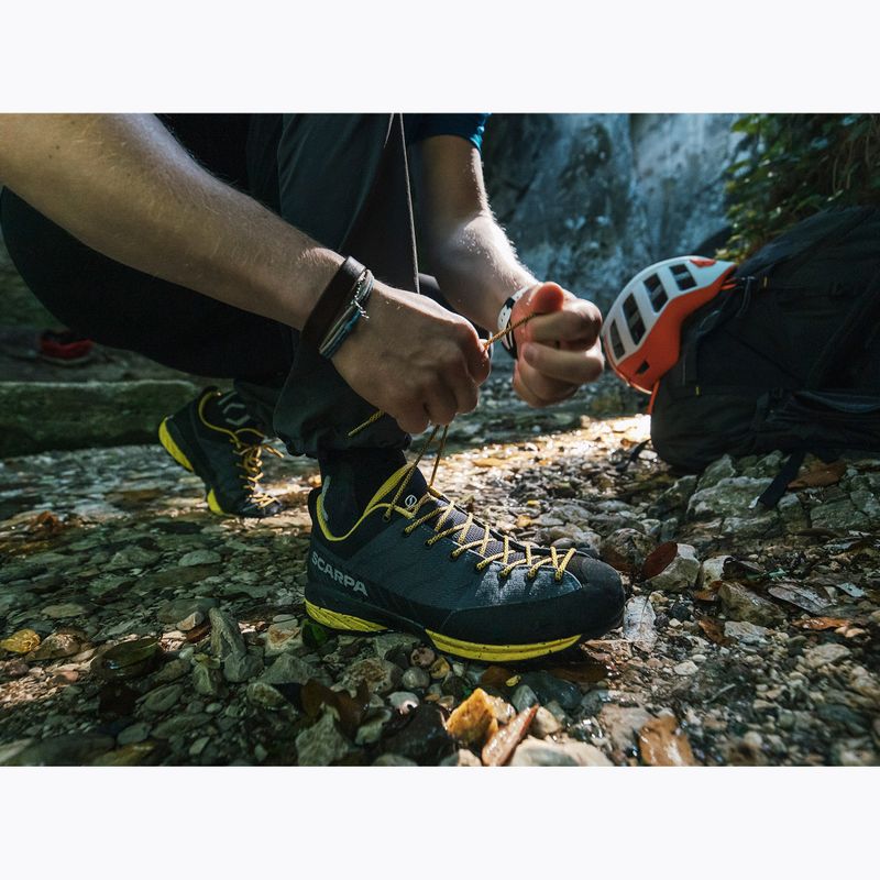 Vyriški priėjimo prie trasų batai SCARPA Mescalito Planet gray/curry 3