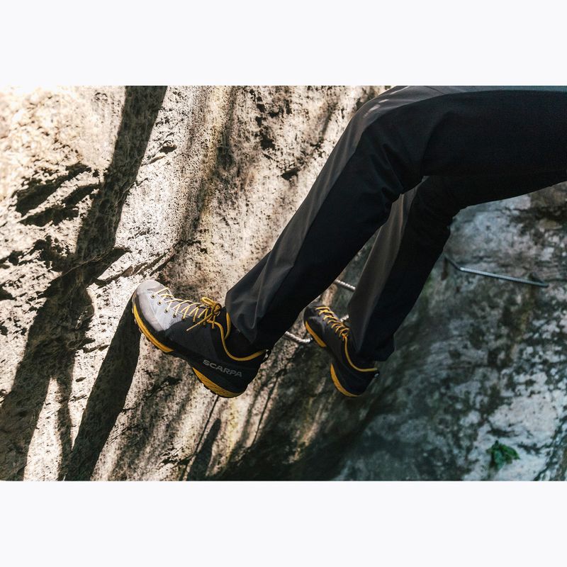 Vyriški priėjimo prie trasų batai SCARPA Mescalito Planet gray/curry 4