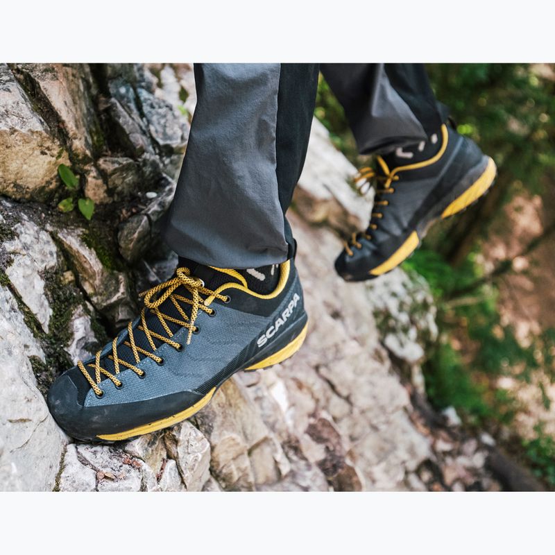 Vyriški priėjimo prie trasų batai SCARPA Mescalito Planet gray/curry 5