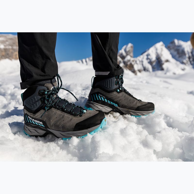 Moteriški žygio batai SCARPA Rush TRK GTX midgray/aqua 14