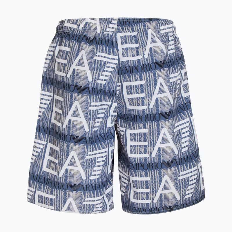 Vyriški maudymosi šortai EA7 Emporio Armani Water Reactive Monogram Boxer marlin monogram 2