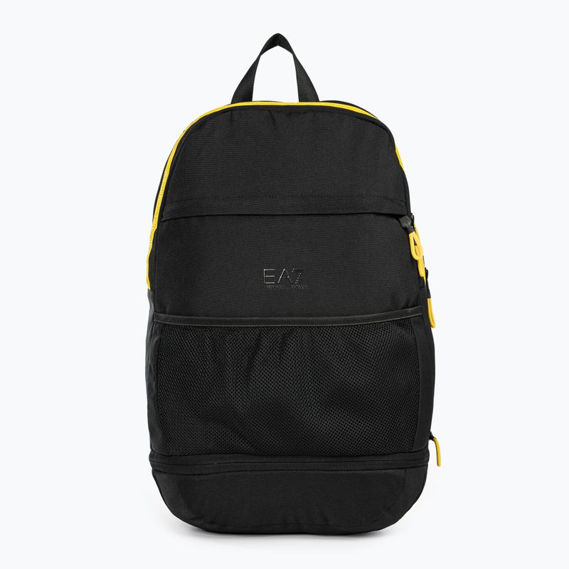 Vyriška kuprinė EA7 Emporio Armani Train Logo Tape 25 l black/giallo