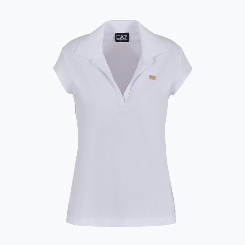 Moteriški polo marškinėliai EA7 Emporio Armani Train Costa Smeralda white