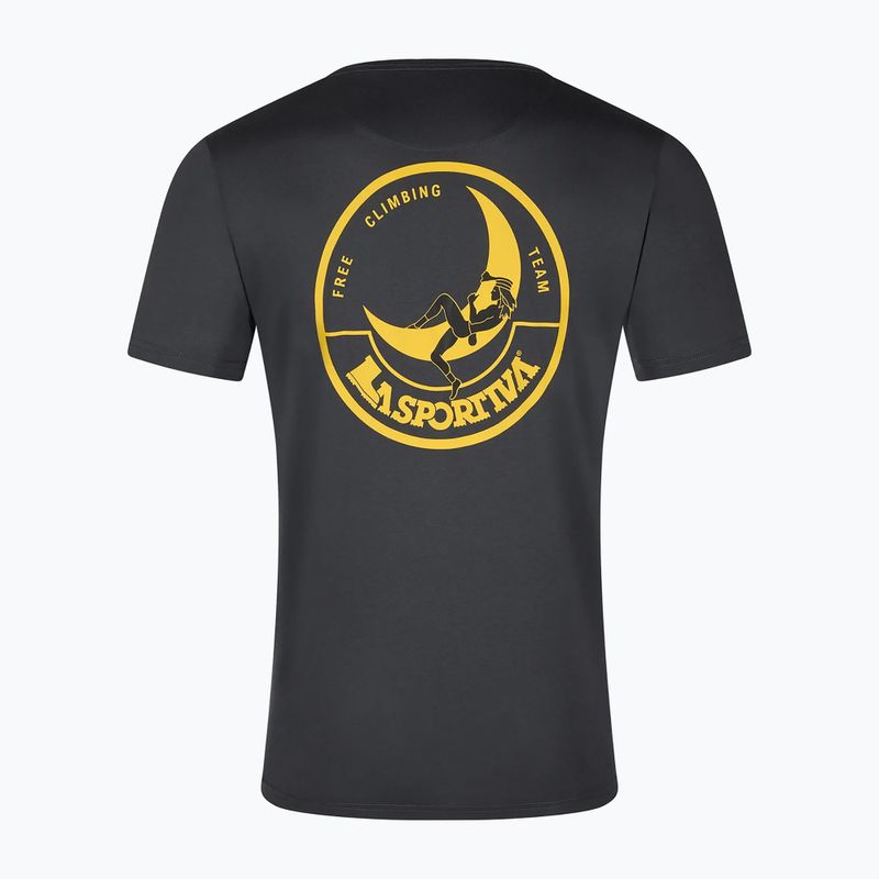 Vyriški marškinėliai La Sportiva Climbing on the Moon carbon/giallo 2