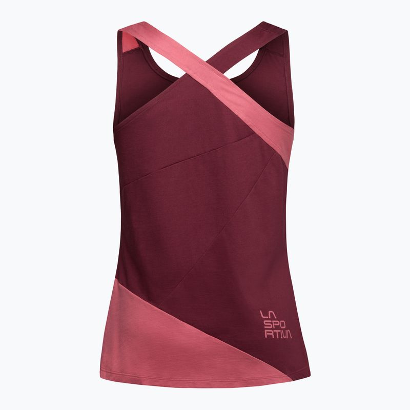 Moteriški marškinėliai La Sportiva Twist Tank rosebay / rosewood 2