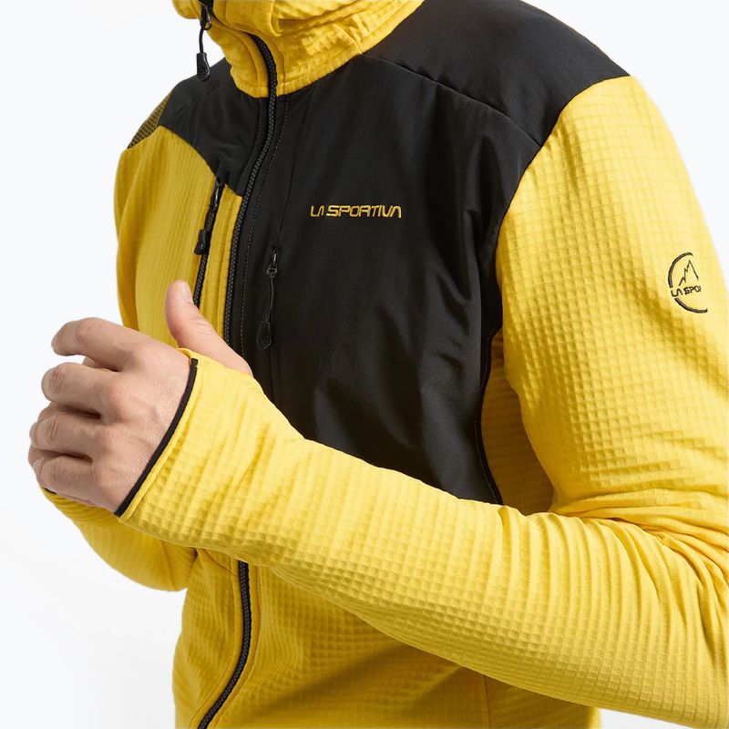 Vyriškas termoaktyvus džemperis La Sportiva Lucendro Thermal Hoody yellow/black 3