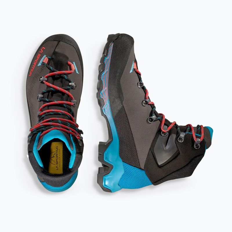 Moteriški trekingo batai La Sportiva Aequilibrium Trek GTX carbon/malibu blue 13