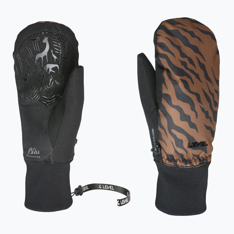 Moteriškos slidinėjimo pirštinės Level Coral Mitt black/camo