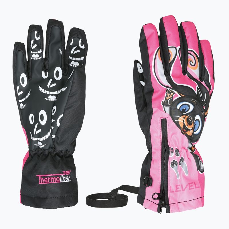 Vaikiškos slidinėjimo pirštinės Level Lucky hot pink