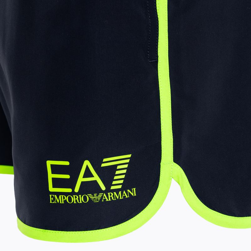 Vyriški maudymosi šortai EA7 Emporio Armani Water Sports Core Piping blu navy/fluo lime 3