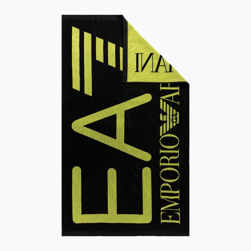 Rankšluostis EA7 Emporio Armani Water Sports Visibility Towel nero/acid lime