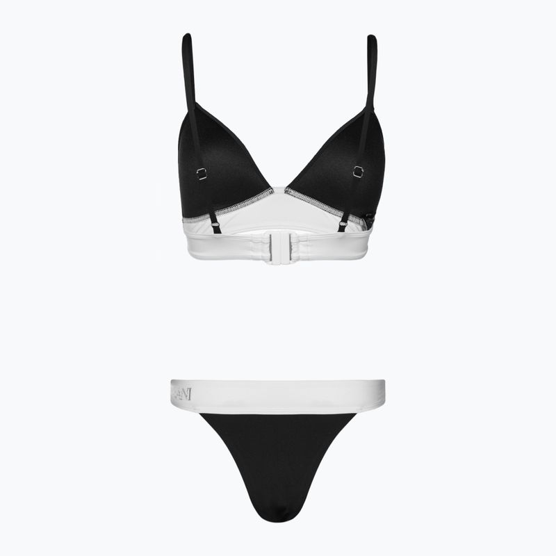 Moteriškas dviejų dalių maudymosi kostiumėlis EA7 Emporio Armani Water Sports BW Maxi Logo bianco/nero 2
