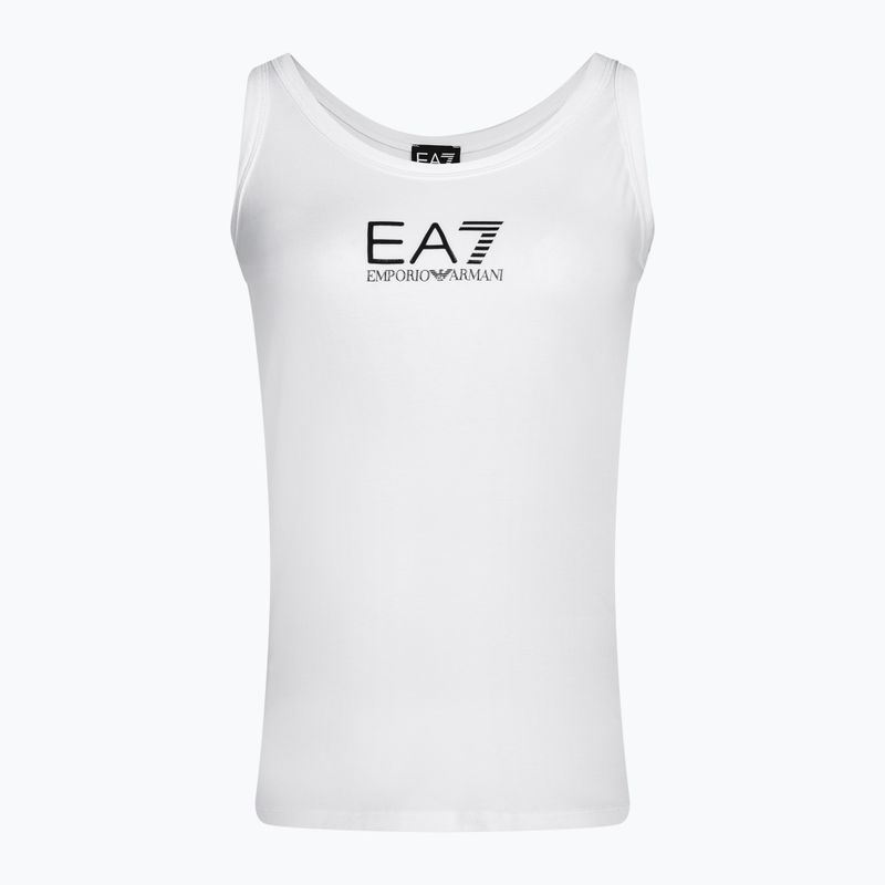 Moteriškas tank topas EA7 Emporio Armani Train Shiny white/logo black