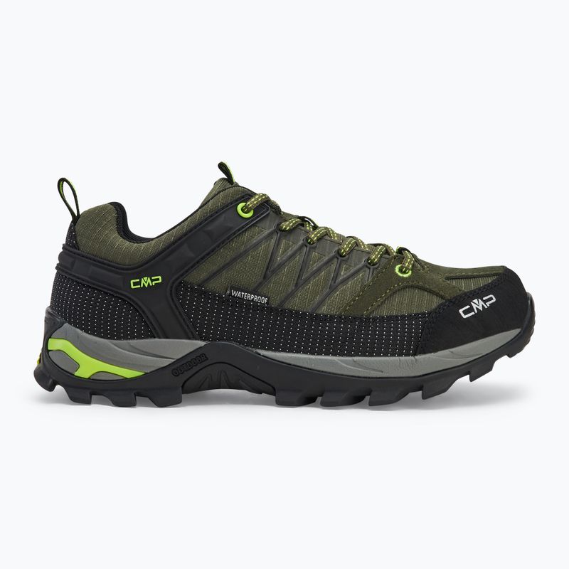 Vyriški CMP Rigel Low Wp džiunglių/geltonos spalvos fluo trekingo batai 2