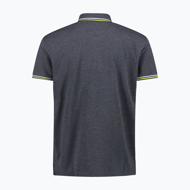 Vyriški polo marškinėliai CMP 34D5987 black/blue 2