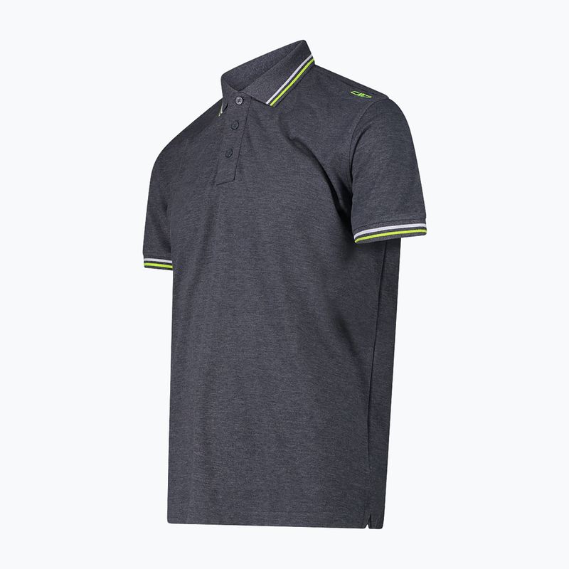 Vyriški polo marškinėliai CMP 34D5987 black/blue 3