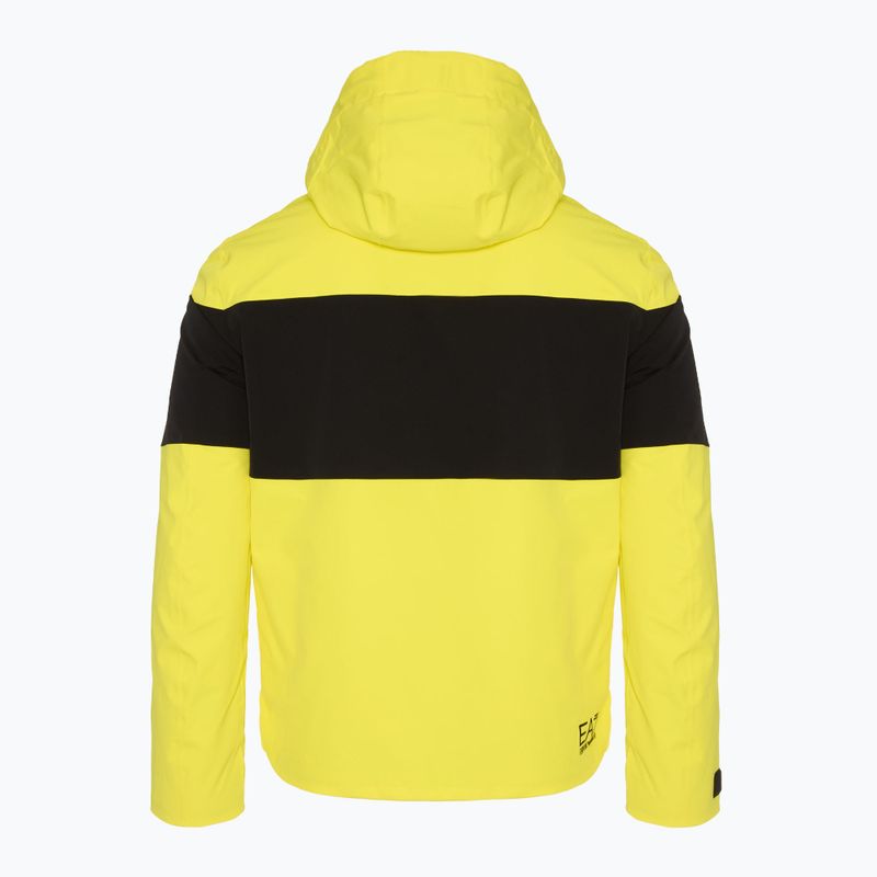 Vyriška slidinėjimo striukė EA7 Emporio Armani Ski Kitzbuhel Colorblock Protectum blazing yellow 2