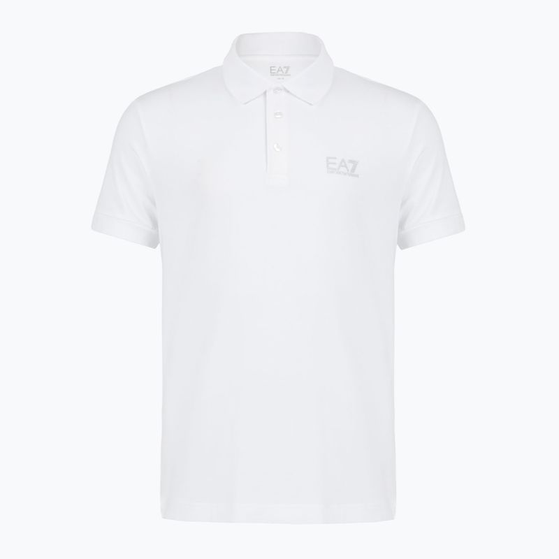 Vyriški polo marškinėliai EA7 Emporio Armani Core Identity Polo white / silver logo