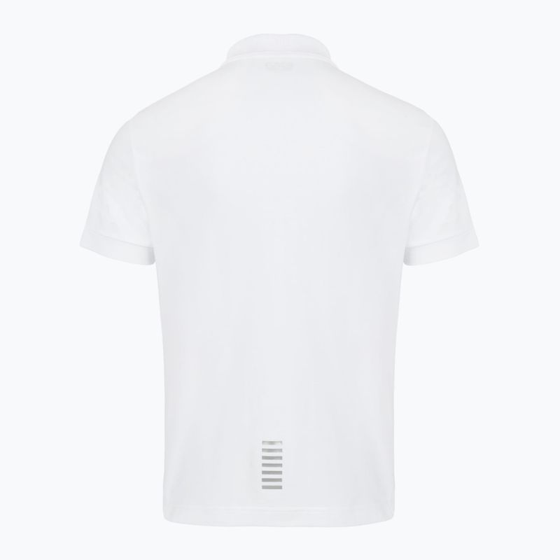 Vyriški polo marškinėliai EA7 Emporio Armani Core Identity Polo white / silver logo 2