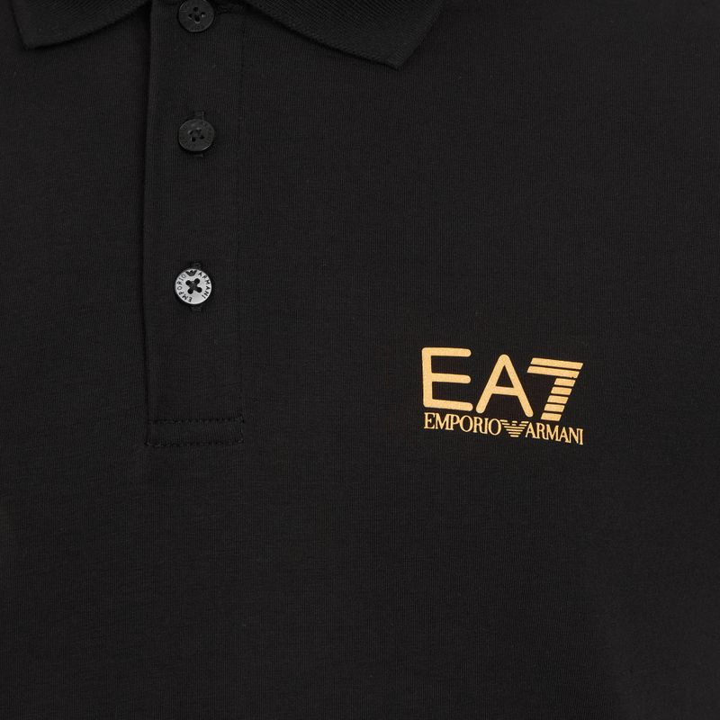 Vyriški polo marškinėliai EA7 Emporio Armani Core Identity Polo black / gold logo 3