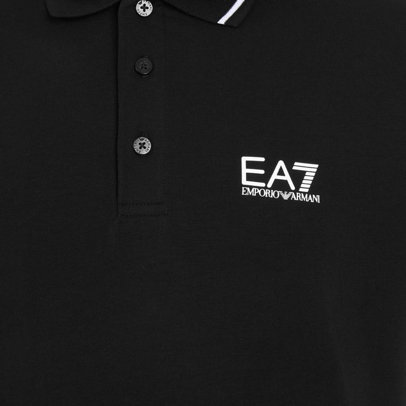 Vyriški polo marškinėliai EA7 Emporio Armani Core Identity Piqué Polo black 3