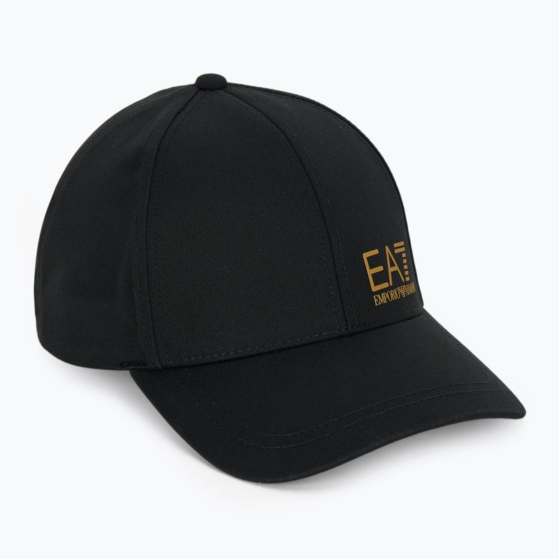 Kepurė su snapeliu EA7 Emporio Armani TrainCore IdentityLogo black / gold