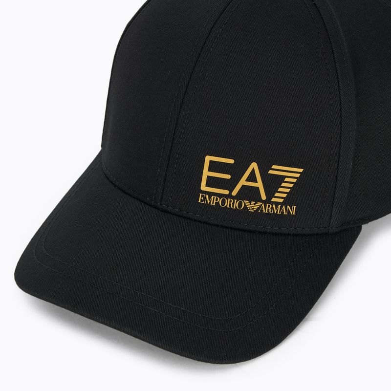 Kepurė su snapeliu EA7 Emporio Armani TrainCore IdentityLogo black / gold 3
