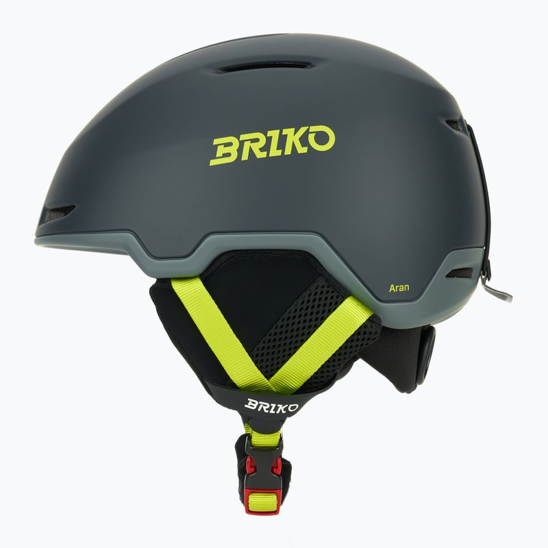 Slidinėjimo šalmas Briko Aran matt shark gray/light gray/electric lime 3