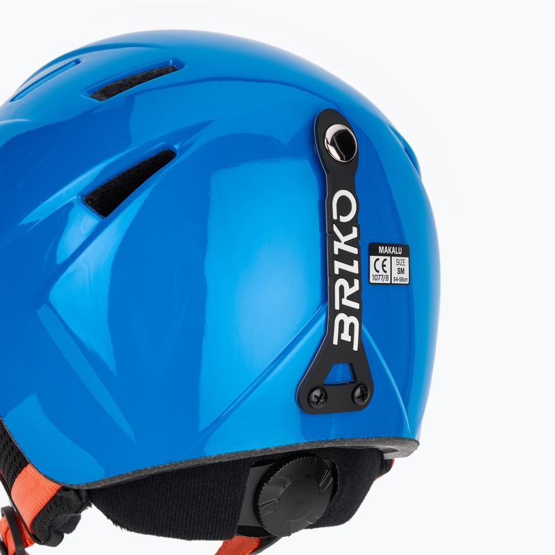 Vaikiškas slidinėjimo šalmas Briko Makalu Jr shiny lochmara blue/pomegranate red 8