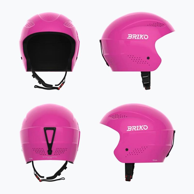 Vaikiškas slidinėjimo šalmas Briko Elias Jr shiny neon pink