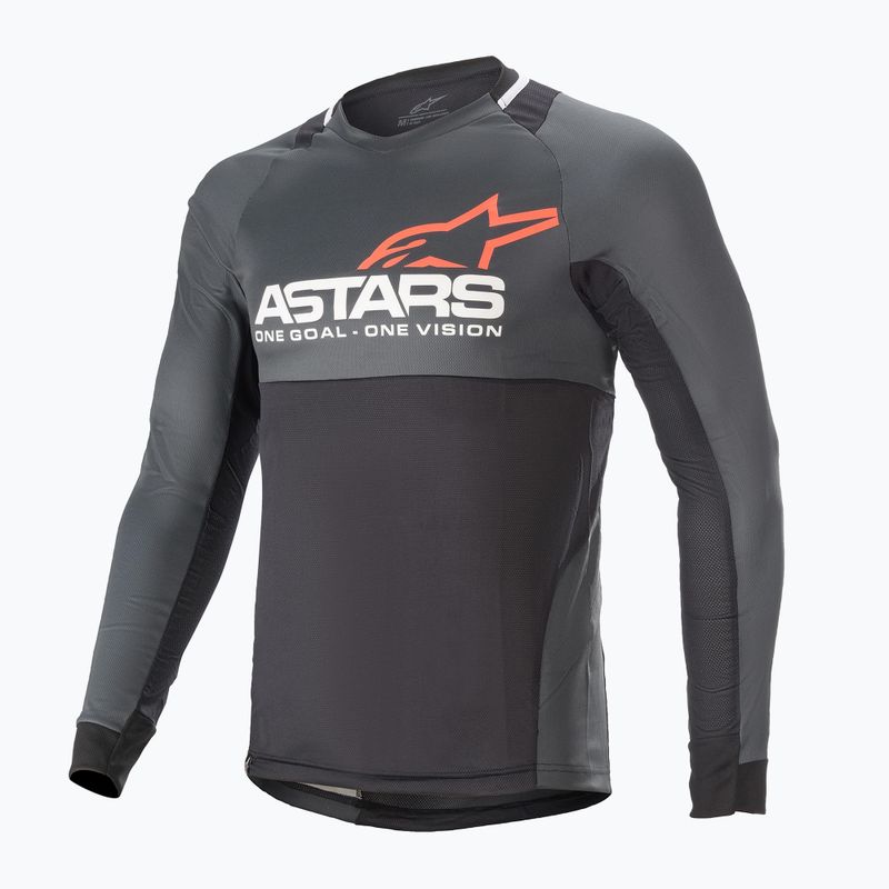 Vyriška dviratininkų apranga ilgomis rankovėmis Alpinestars Drop 8.0 black/coral