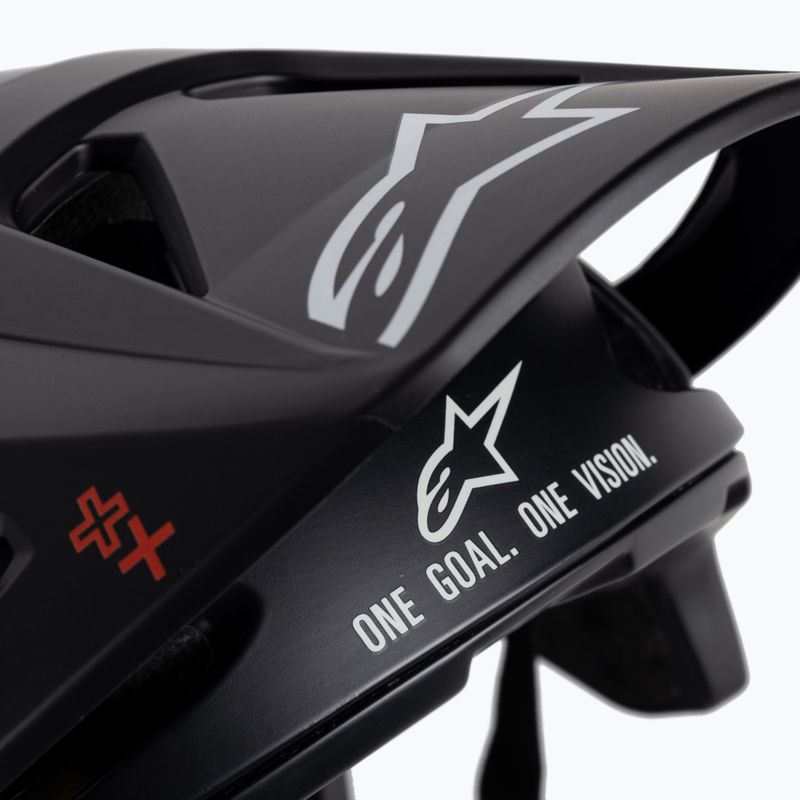 Dviratininko šalmas Alpinestars Vector Tech A1 juodas/šviesiai pilkas matinis 7