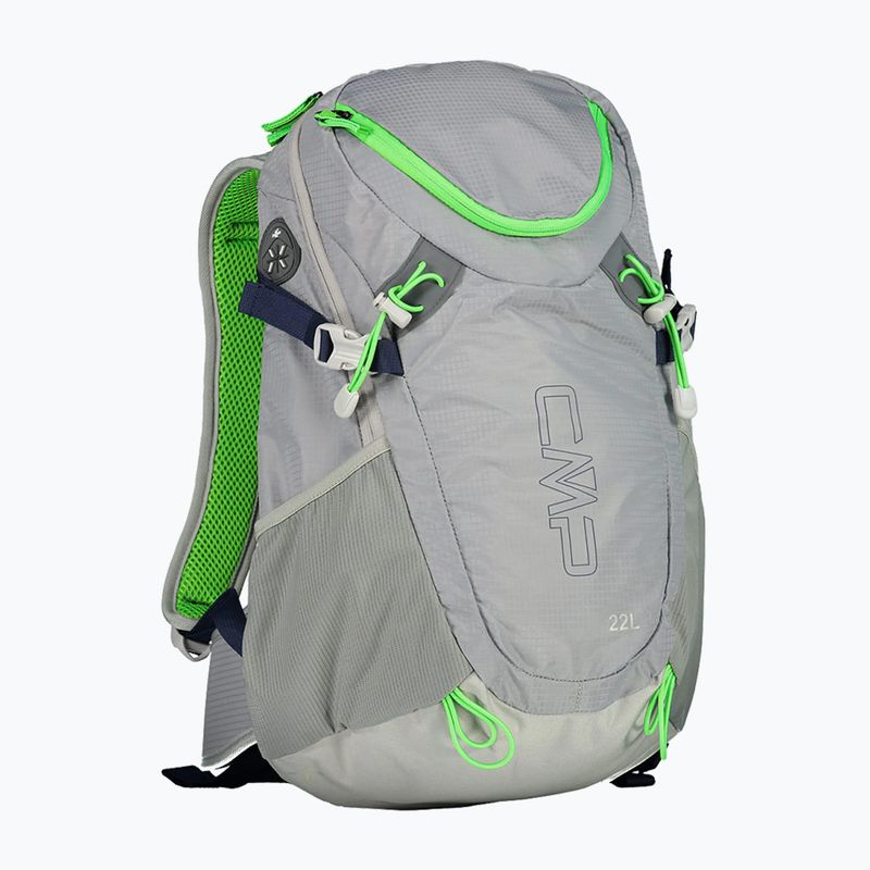 Vyriška žygio kuprinė CMP Katana 22 l grey / green fluo