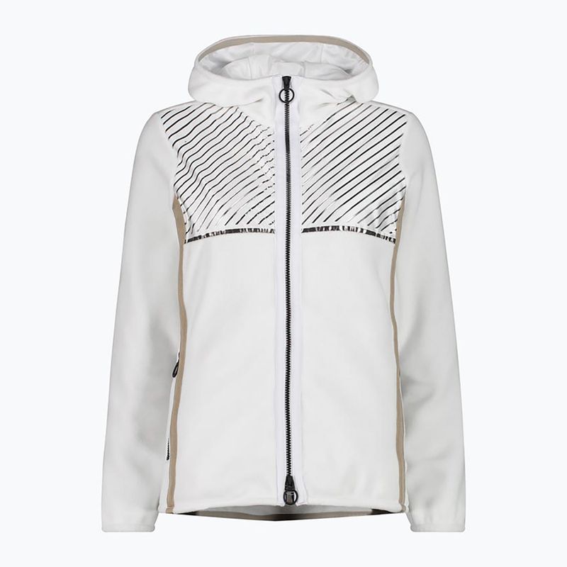 Moteriški CMP Fix Hood Fleece džemperis su gobtuvu White 32H0386/A001