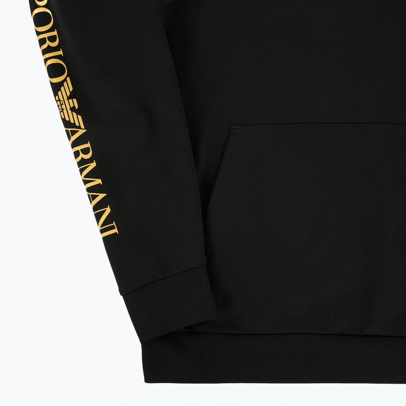 Vyriškas džemperis Emporio Armani EA7 Train Logo Series Extended Logo Hoodie black / gold 3