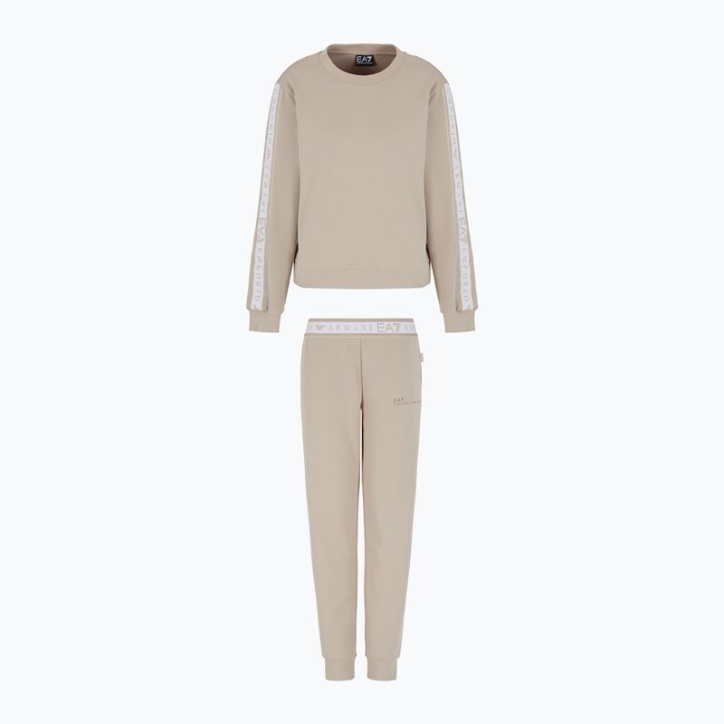 EA7 Emporio Armani Natural Ventus 7 moteriškas sportinis kostiumas cobblestone