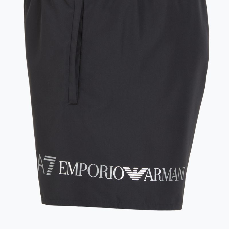 Vyriški maudymosi šortai EA7 Emporio Armani Extended Logo Boxer black / silver 3