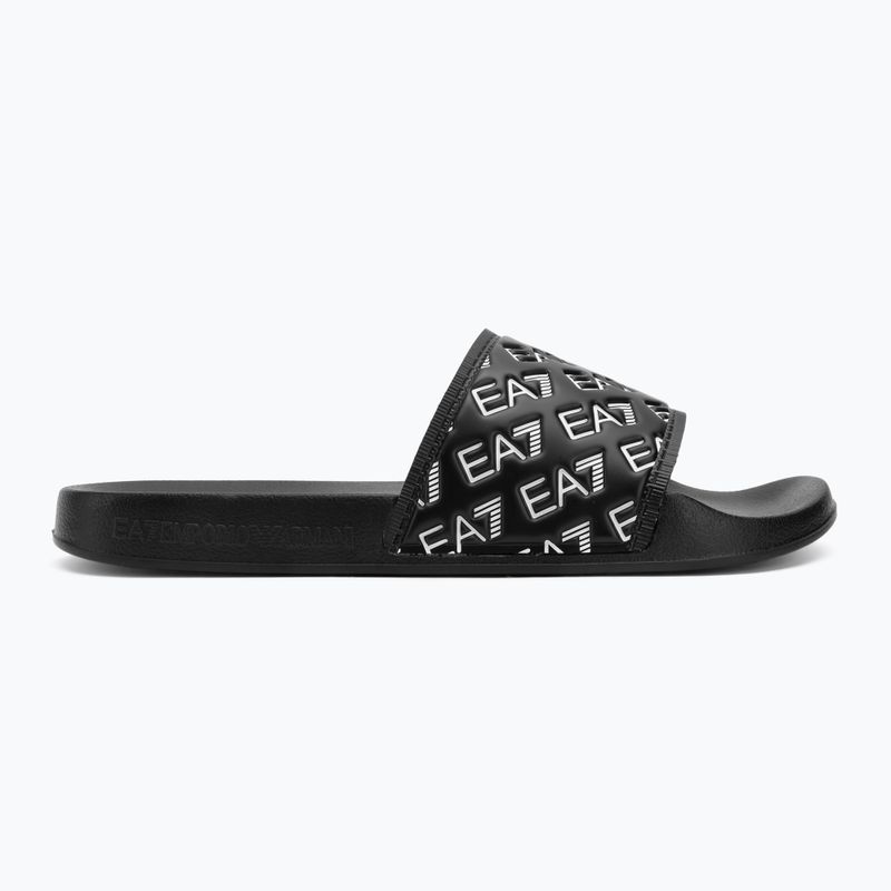 Šlepetės EA7 Emporio Armani Water Sports All Over full black / white 2