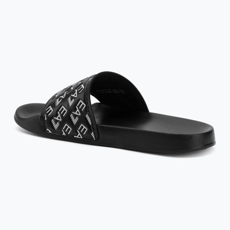 Šlepetės EA7 Emporio Armani Water Sports All Over full black / white 3