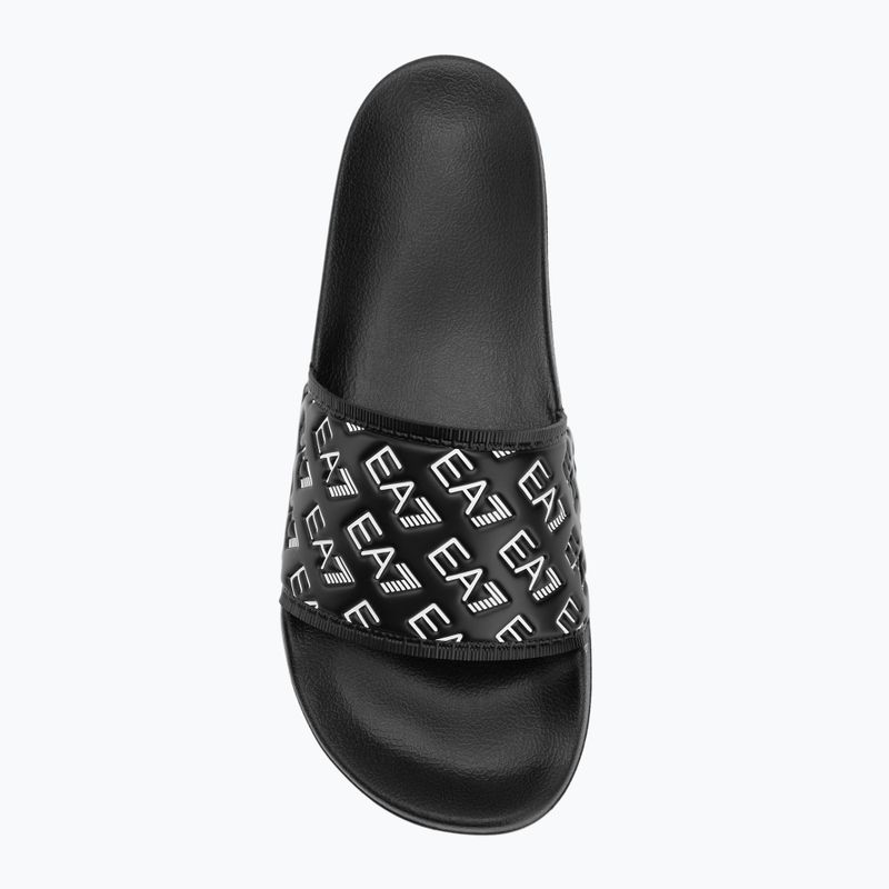 Šlepetės EA7 Emporio Armani Water Sports All Over full black / white 5