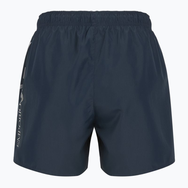 Vyriški maudymosi šortai EA7 Emporio Armani Swim Trunks With Oversized Logo armani blue / silver 2