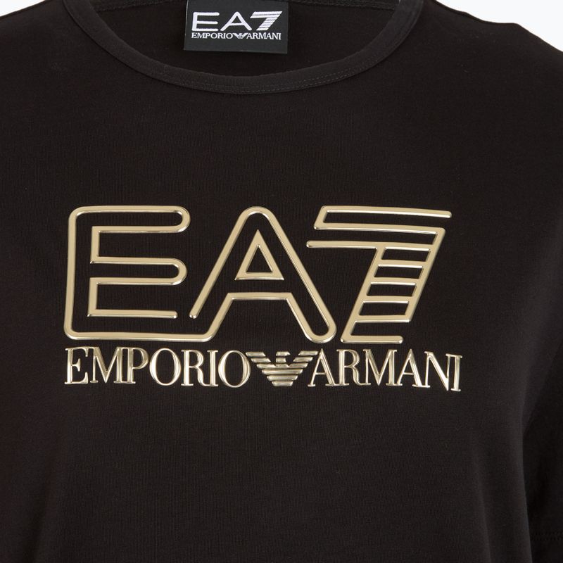 Moteriški marškinėliai EA7 Emporio Armani Train Visibility black/gold 3