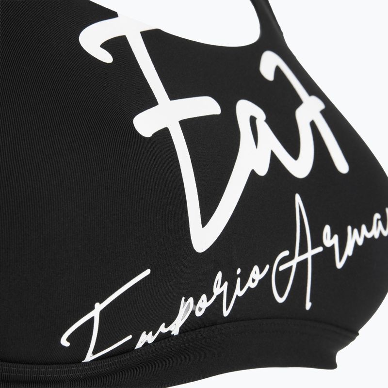 Moteriškas dviejų dalių maudymosi kostiumėlis EA7 Emporio Armani Maxi Logo Bikini Top black 5
